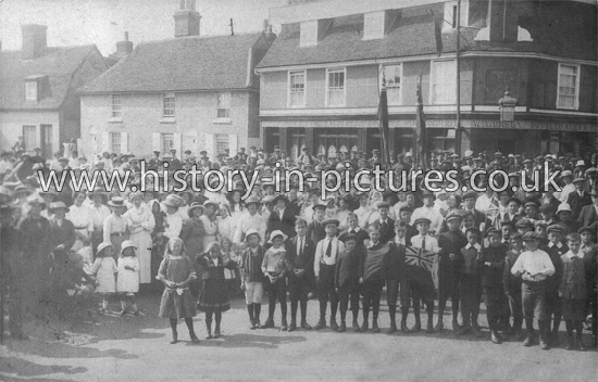 Bidding The Tollesbury Boys God-Speed, Tollesbury, Essex. c.September 7th 1914